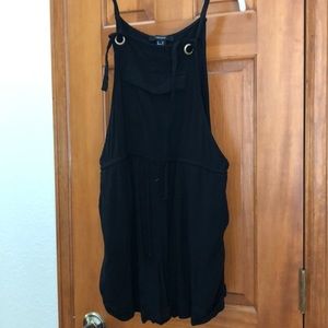 Black Overall Romper
